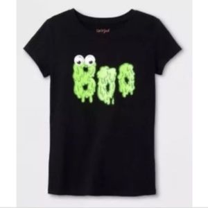Boo Halloween T-Shirt Cat & Jack Black Googly Eye